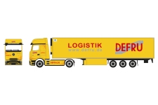 Herpa 961868 - H0 - Mercedes-Benz Kühlkoffer-Sattelzug eA ProCab DEFRU